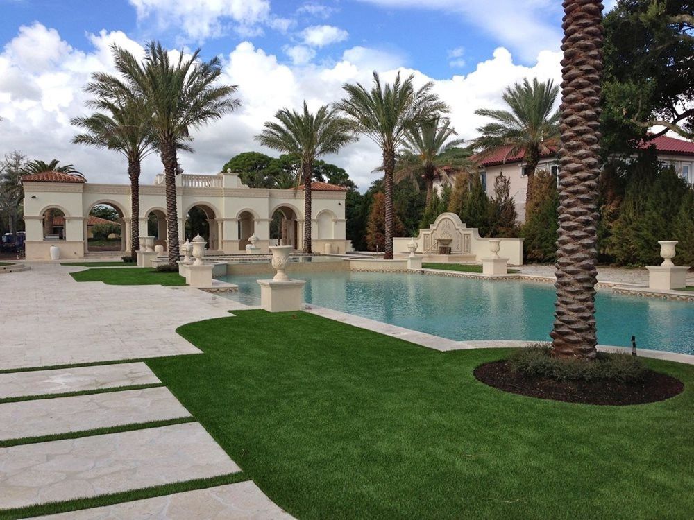 Oakley artificial grass landscaping for resorts and event spaces